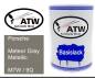 Preview: Porsche, Meteor Gray Metallic, M7W / 9Q: 500ml Lackdose, von ATW Autoteile West.